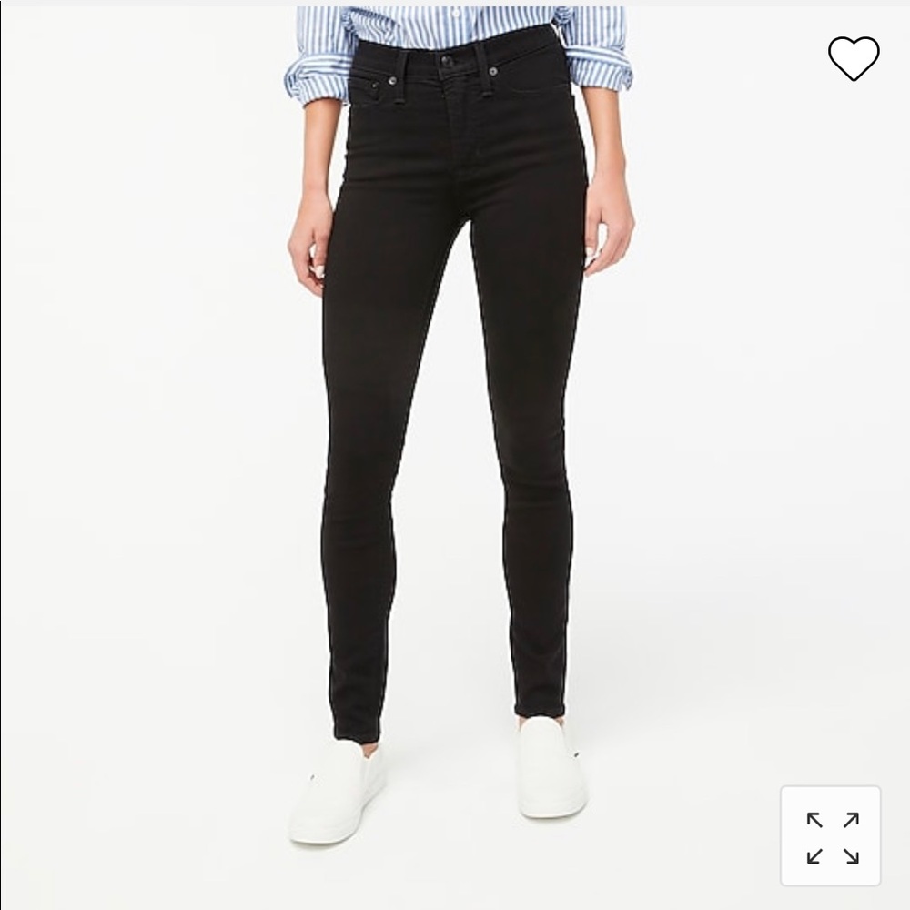 J. Crew 10" highest-rise black skinny jean in signature stretch